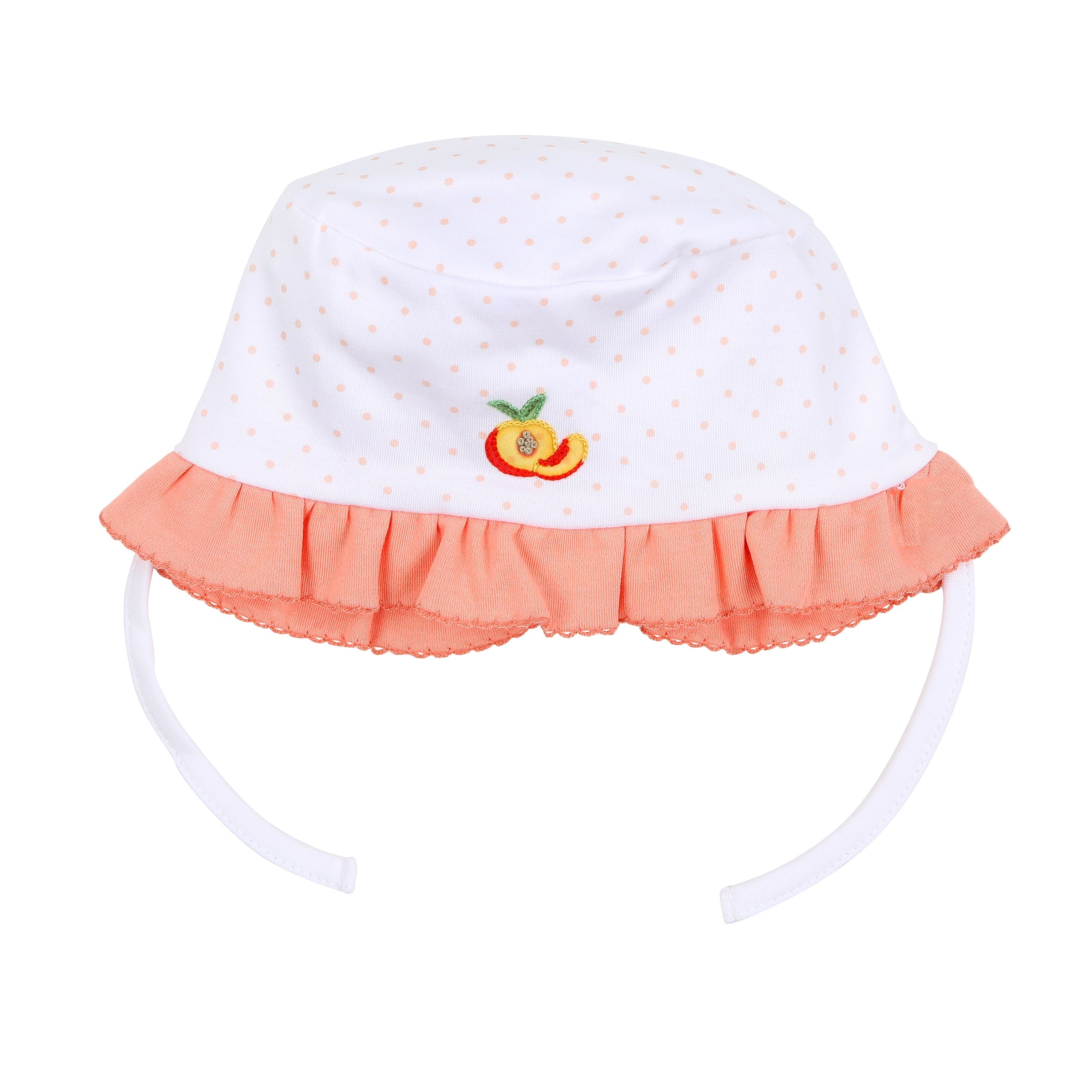 Magnolia Baby Peach Summer Peaches Embroidered Floppy Hat