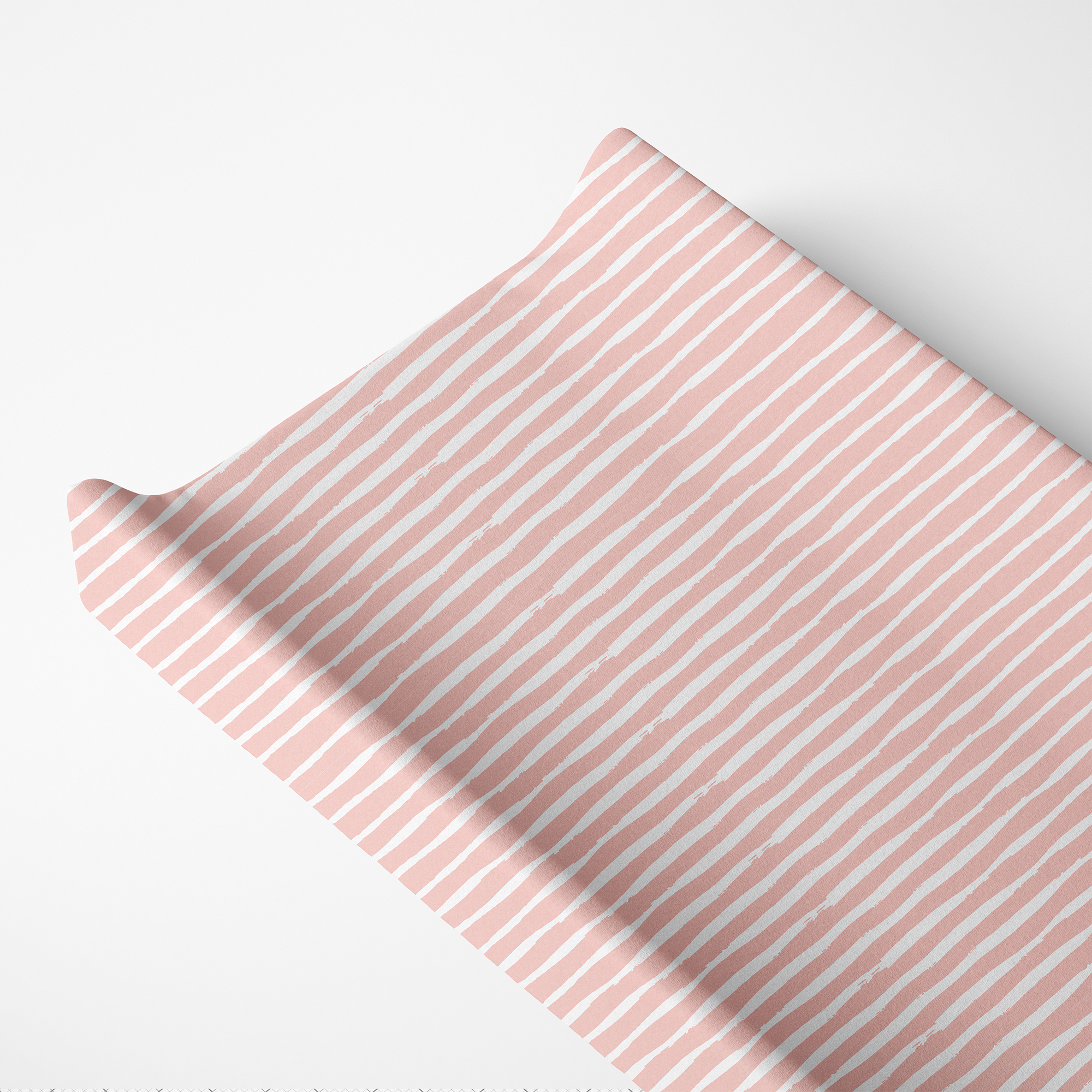 Pink Stripes Organic Cotton Changing Pad Cover