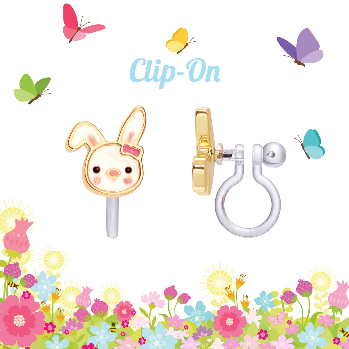 Bouncy Bunny Clip-on Earrings
