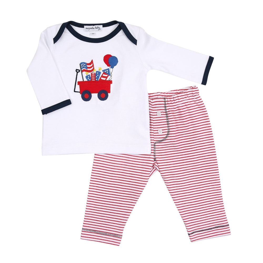Magnolia Baby Red 4th of July Celebration! Combo 2pc Pant Set