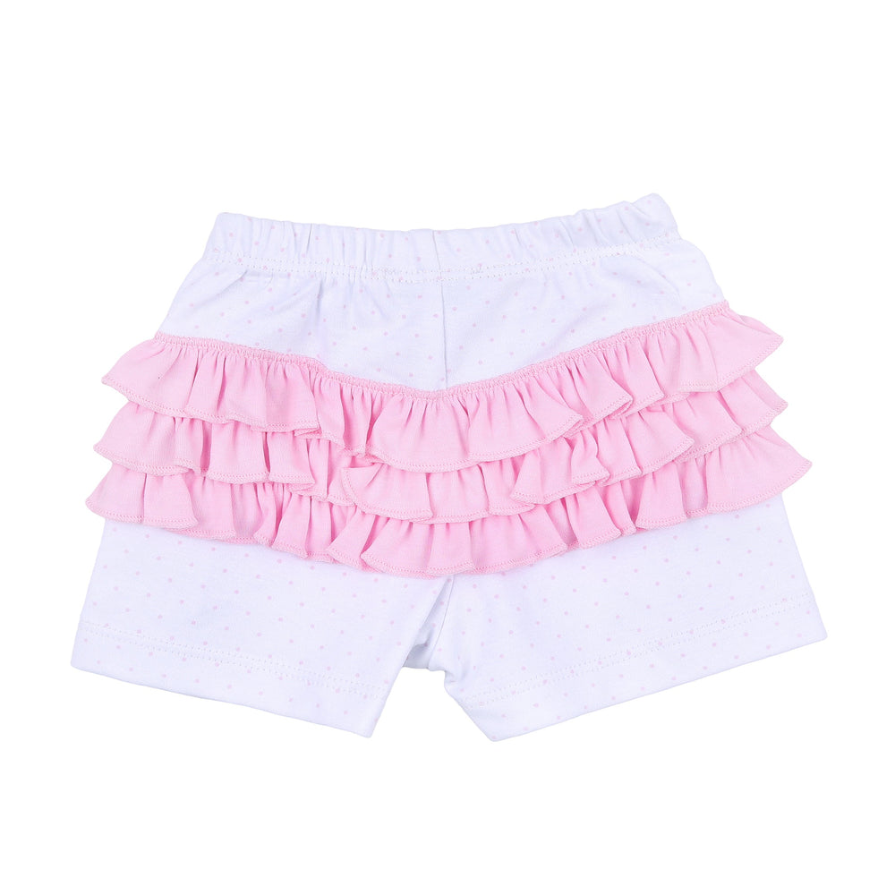 Ocean Bliss Embroidered Toddler Short Set - Pink