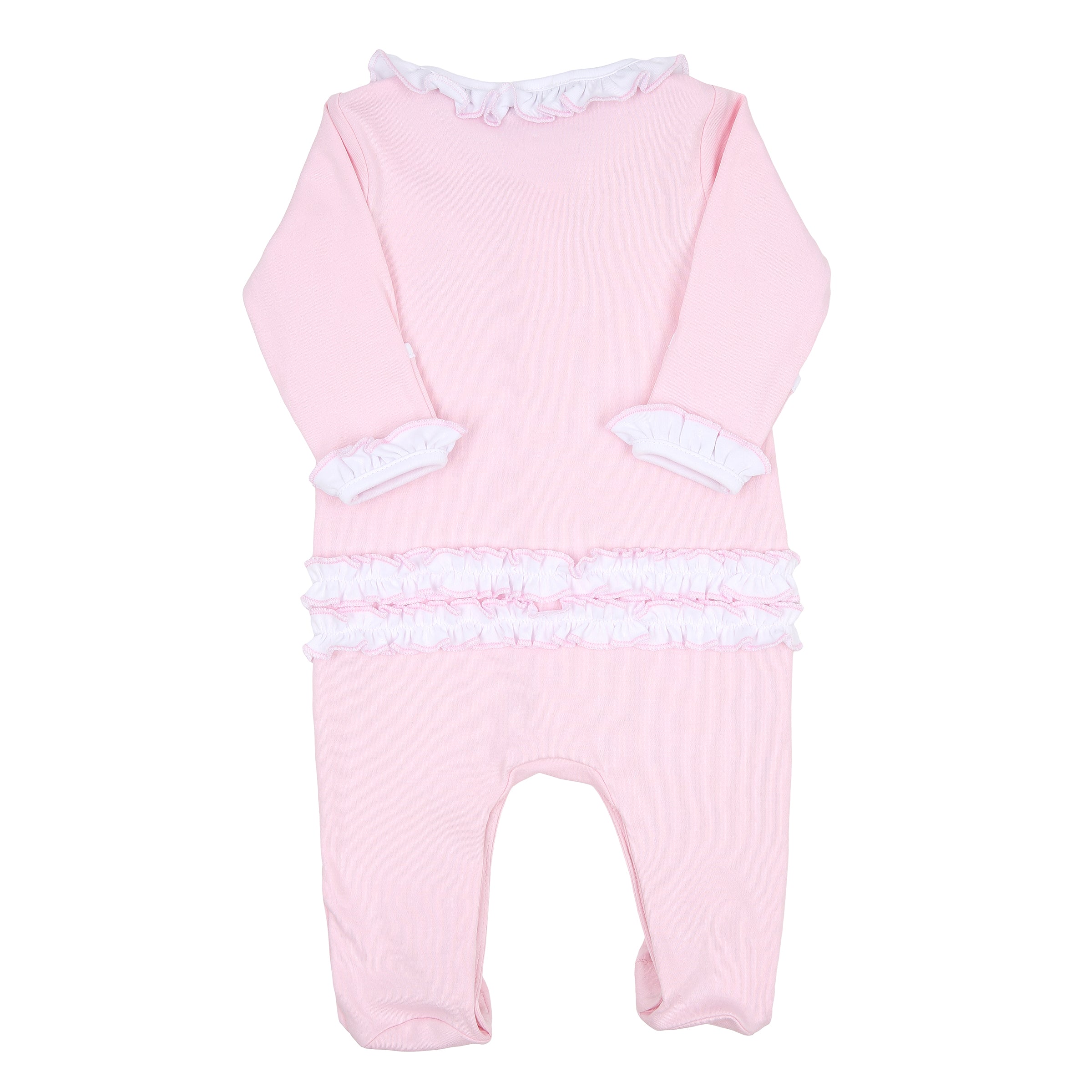 Hope's Rose Embroidered Ruffle Footie