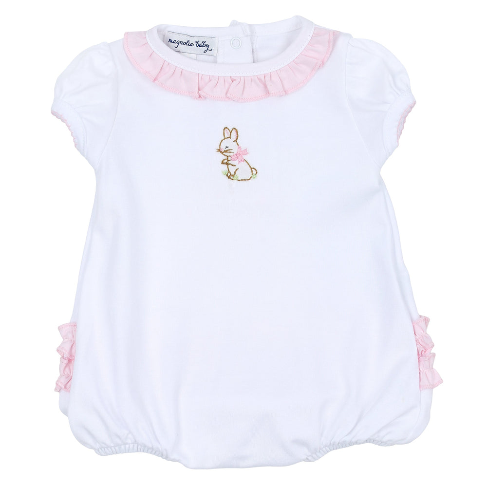 Vintage Bunny Embroidered Girl Bubble