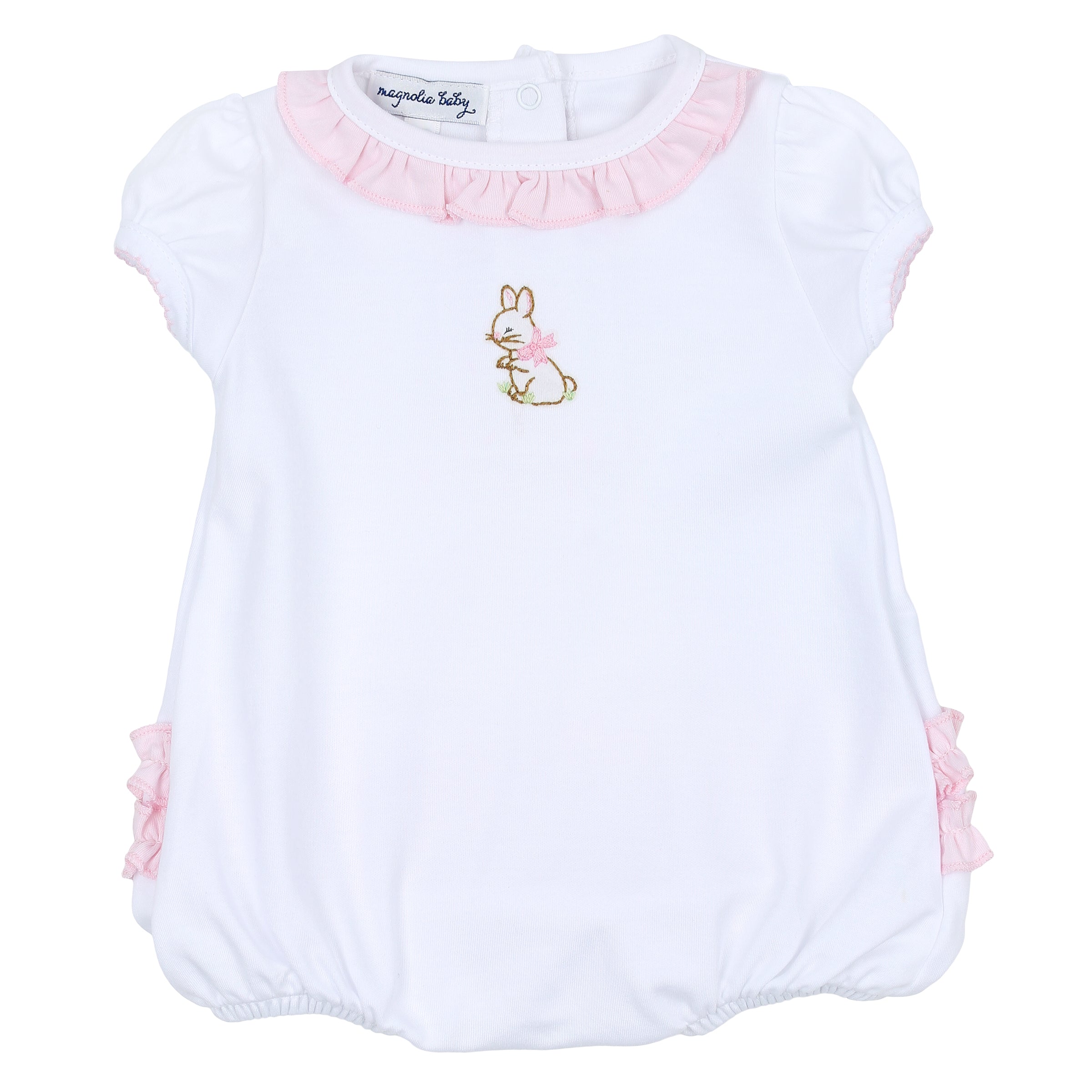 Vintage Bunny Embroidered Girl Bubble