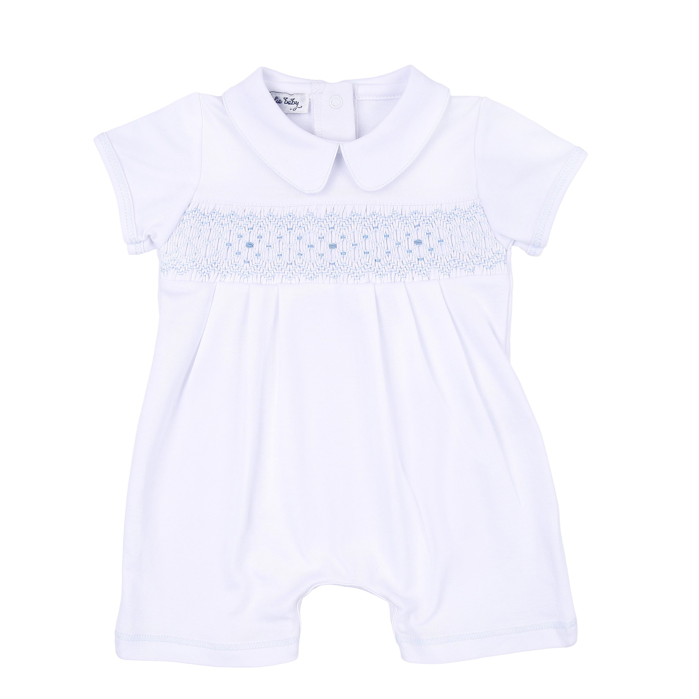 Lily & Lucas Smocked Collared Short Playsuit