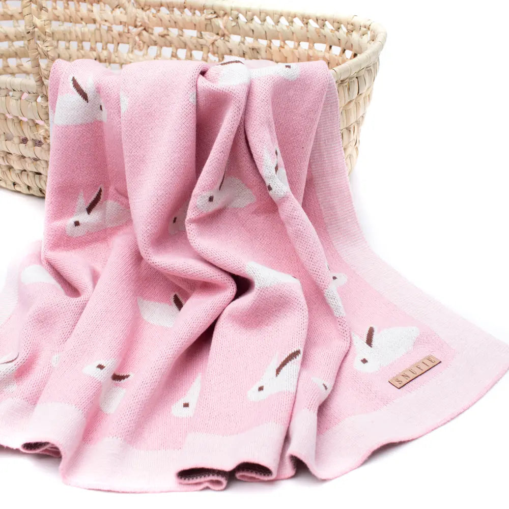 Bunny Baby Blanket - Pink