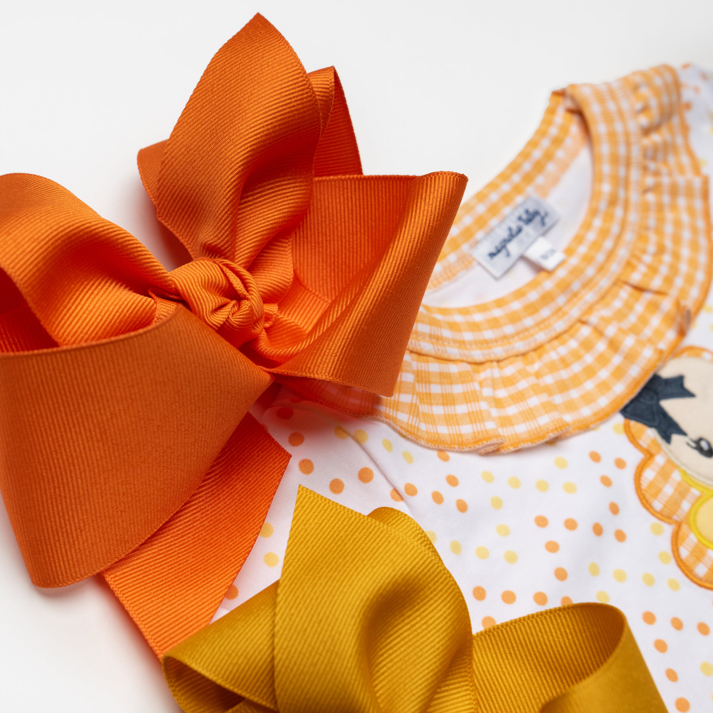 Signature Bow on Alligator Clip - Orange