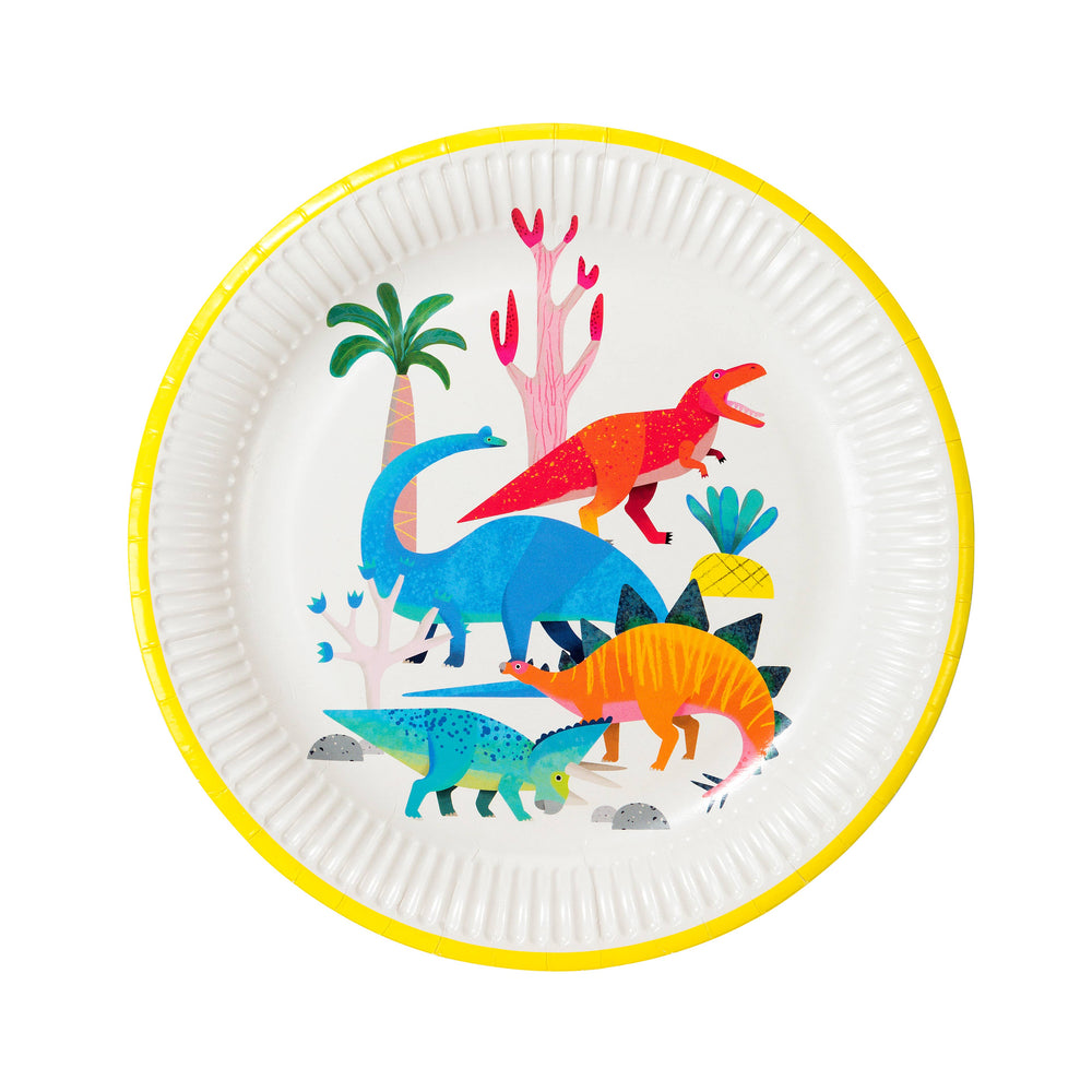 Party Dinosaur Plates - 8 Pack