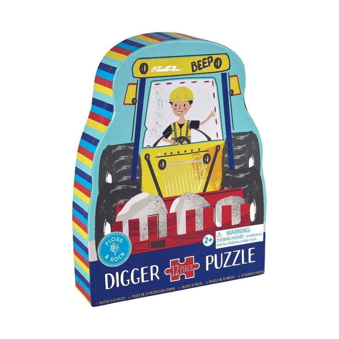 Digger Shaped Jigsaw Puzzle - 12 Pieces