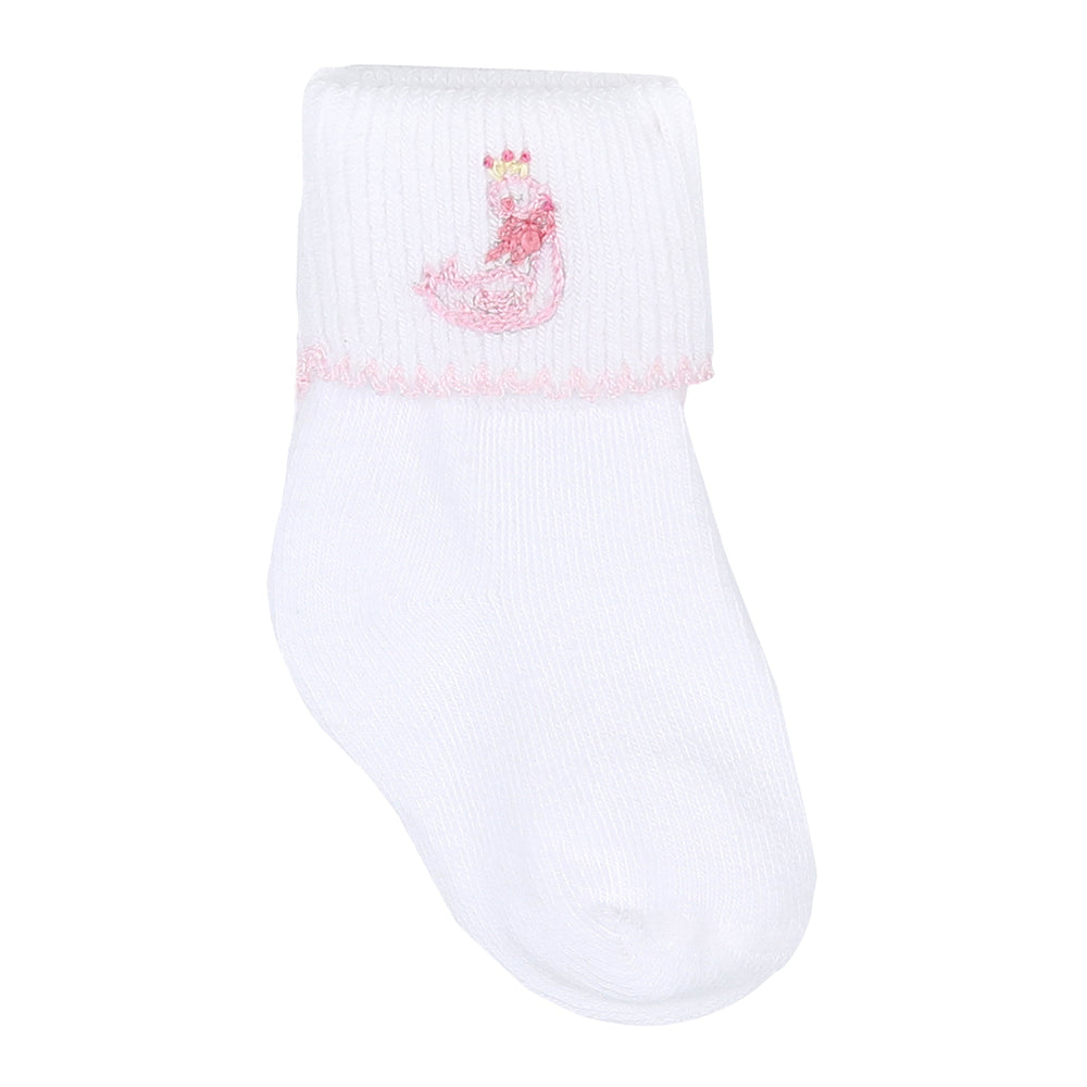 Princess Swan Embroidered Socks