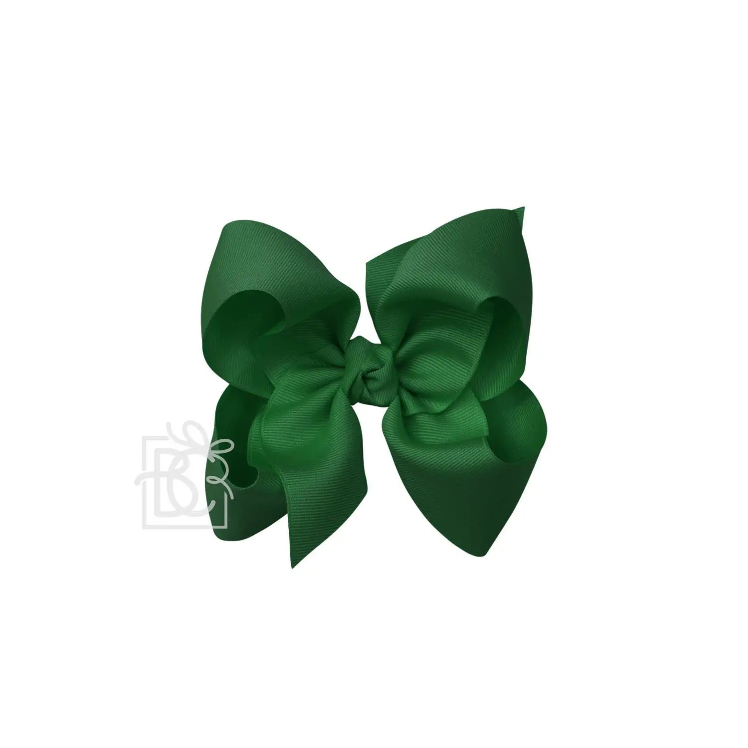 Signature Bow on Alligator Clip - Forest Green