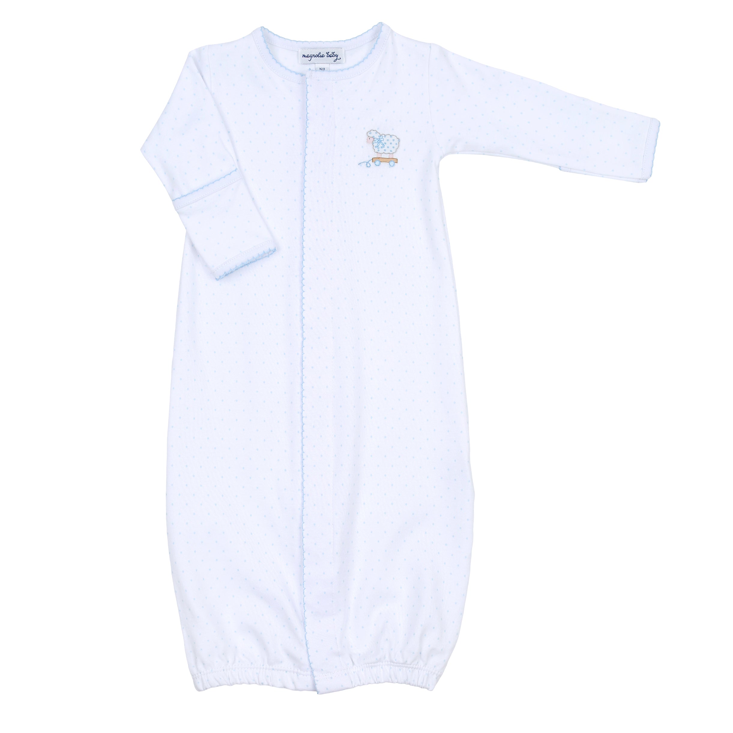 Darling Lambs Embroidered Converter - Blue