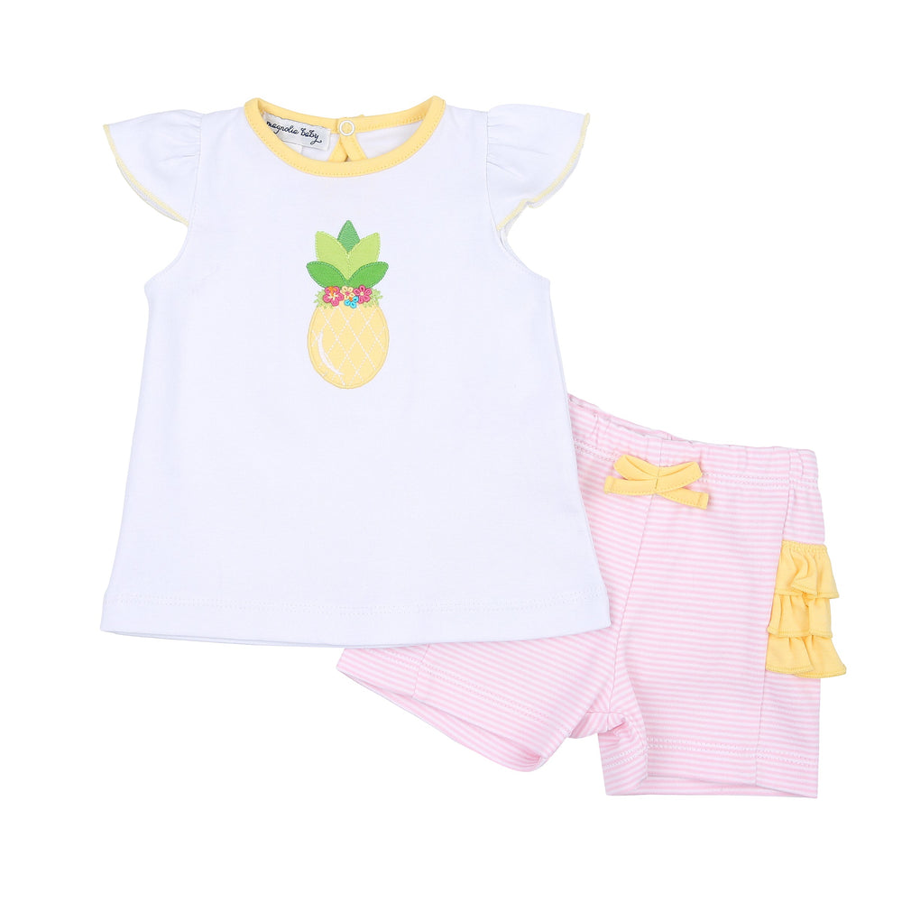 Tropical Pineapple Toddler Short Set