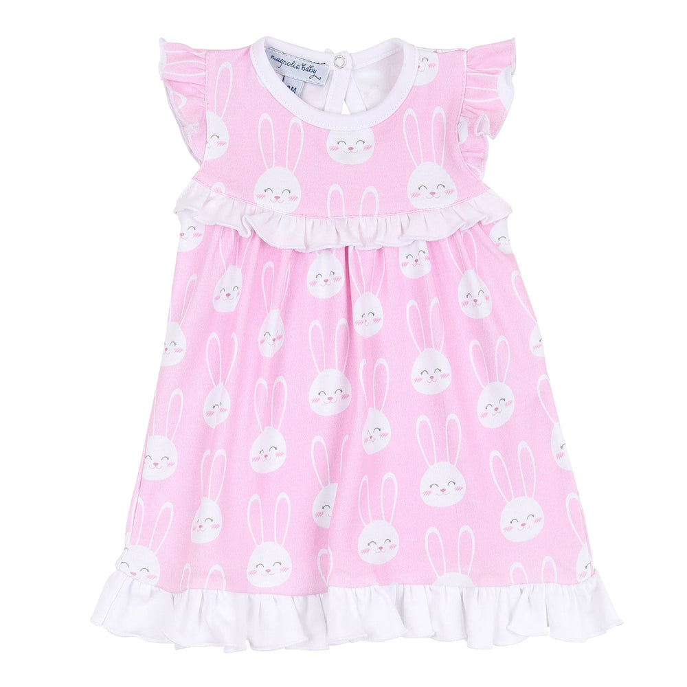 Magnolia Baby Pink All Ears Printed Ruffle Flutters Dress Set