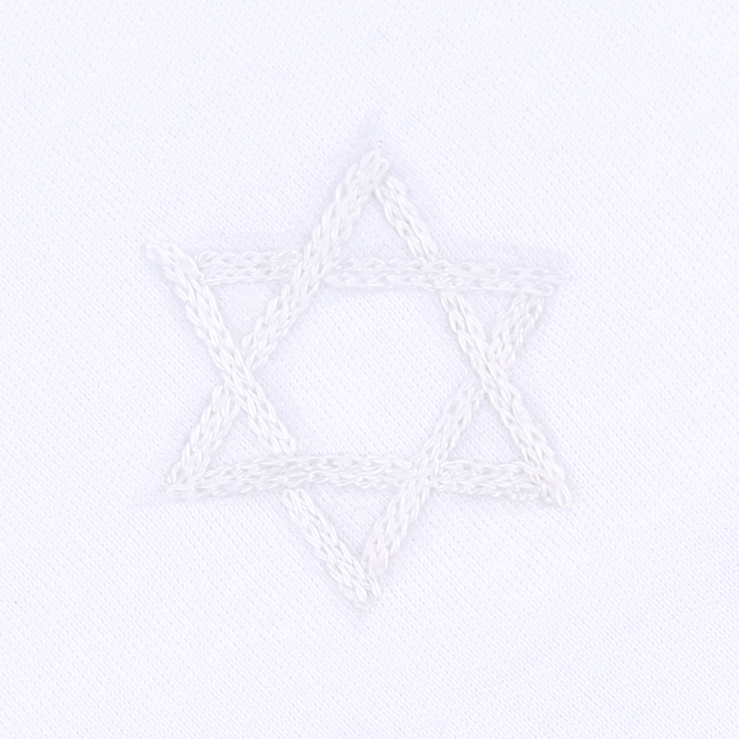 Brit Milah Embroidered Receiving Blanket - White