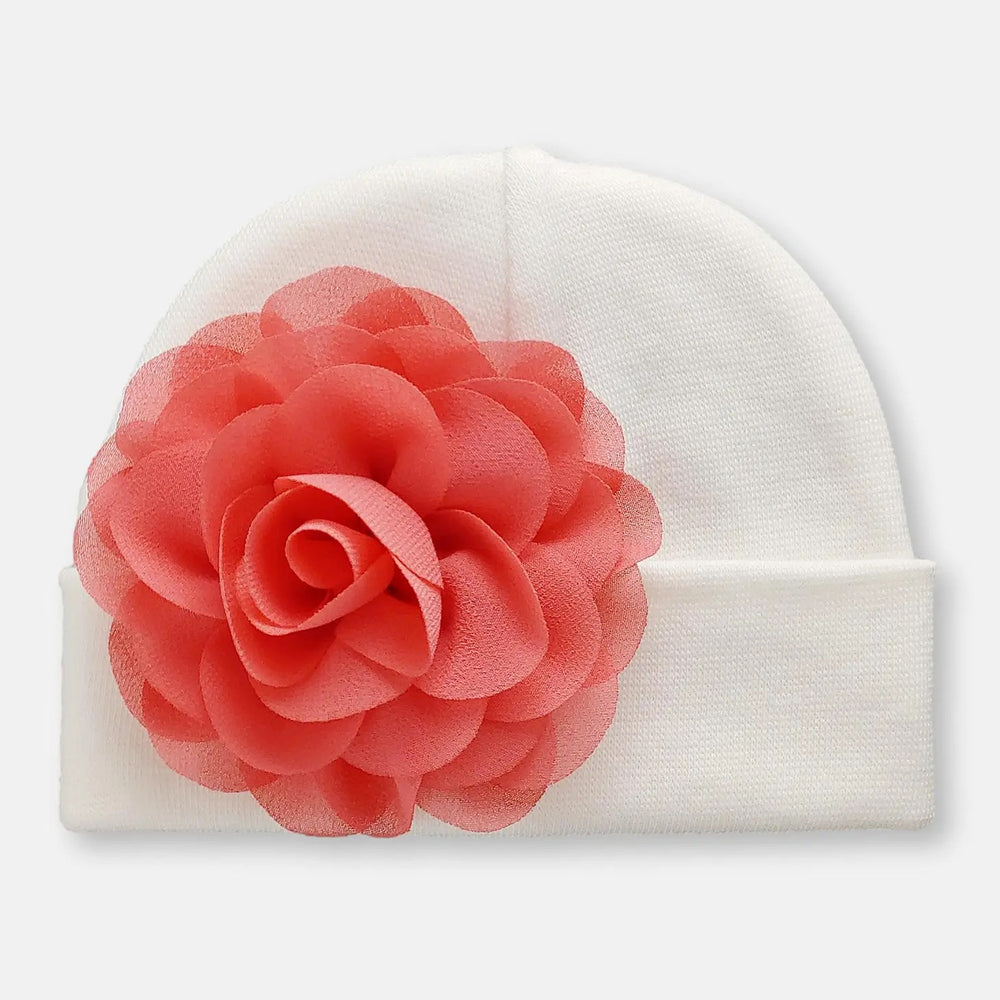 Baby Hat - Coral Flower