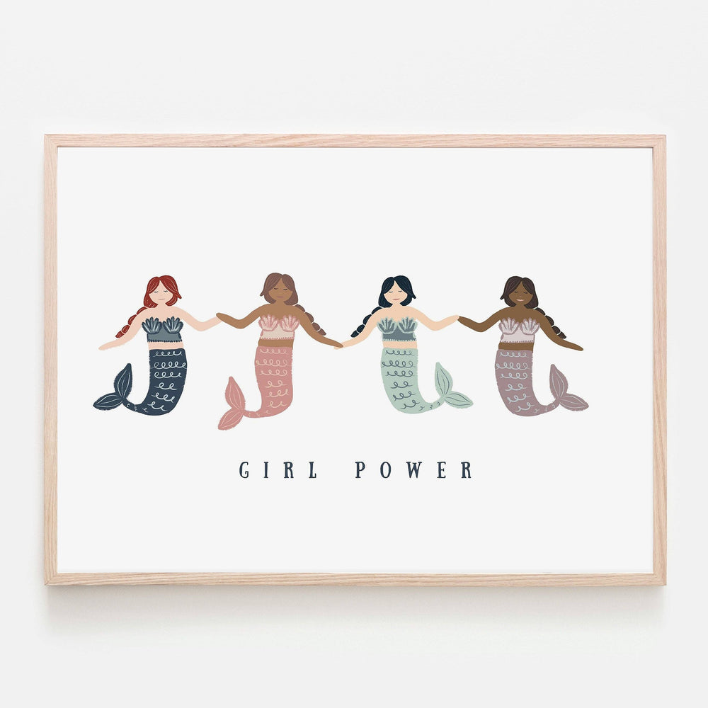 Mermaid Girl Power Art Print