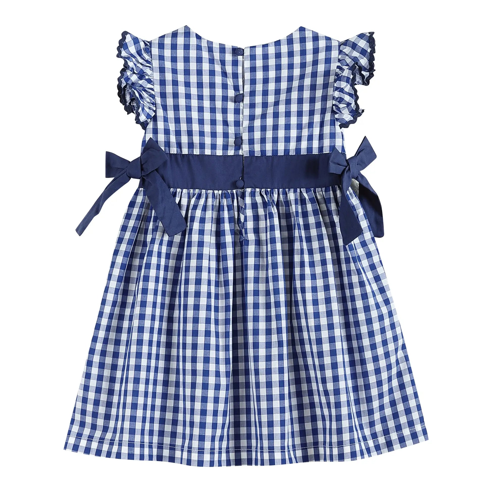 Blue Gingham Bow Dress for Little Girls - Lil’ Cactus – Liam & Lilly