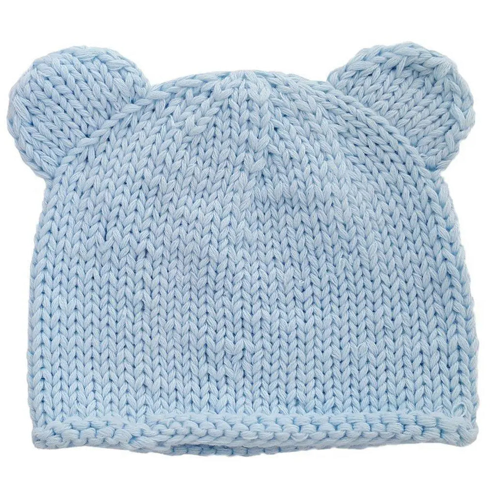 Newborn Teddy Bear Hat - Blue