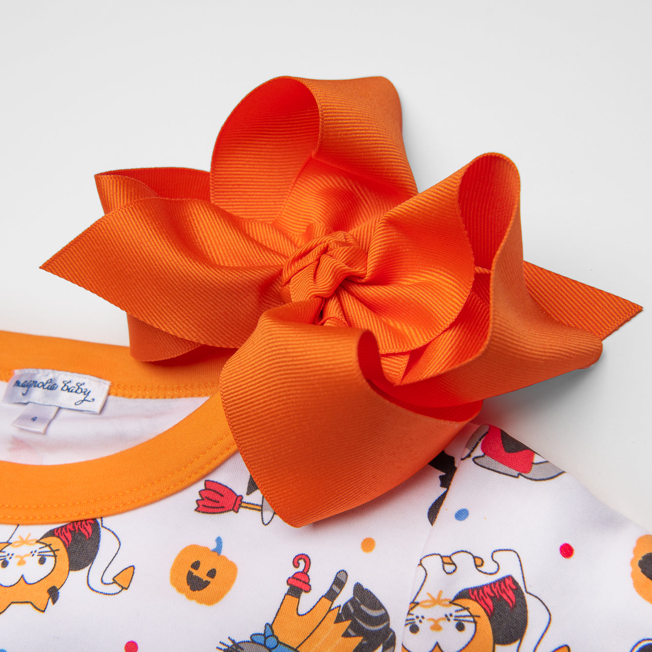 Signature Bow on Alligator Clip - Orange