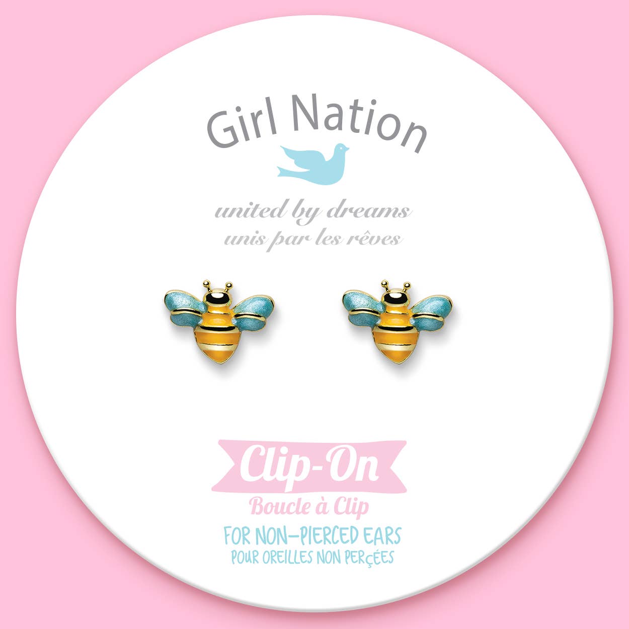 Buzzing Bee Clip On Earrings