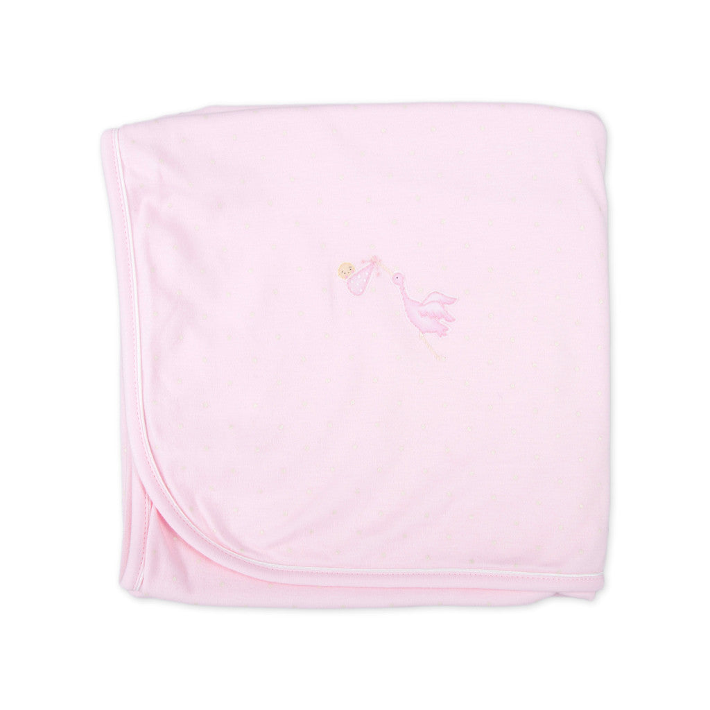 Magnolia Baby Worth the Wait PInk Receiving Blanket