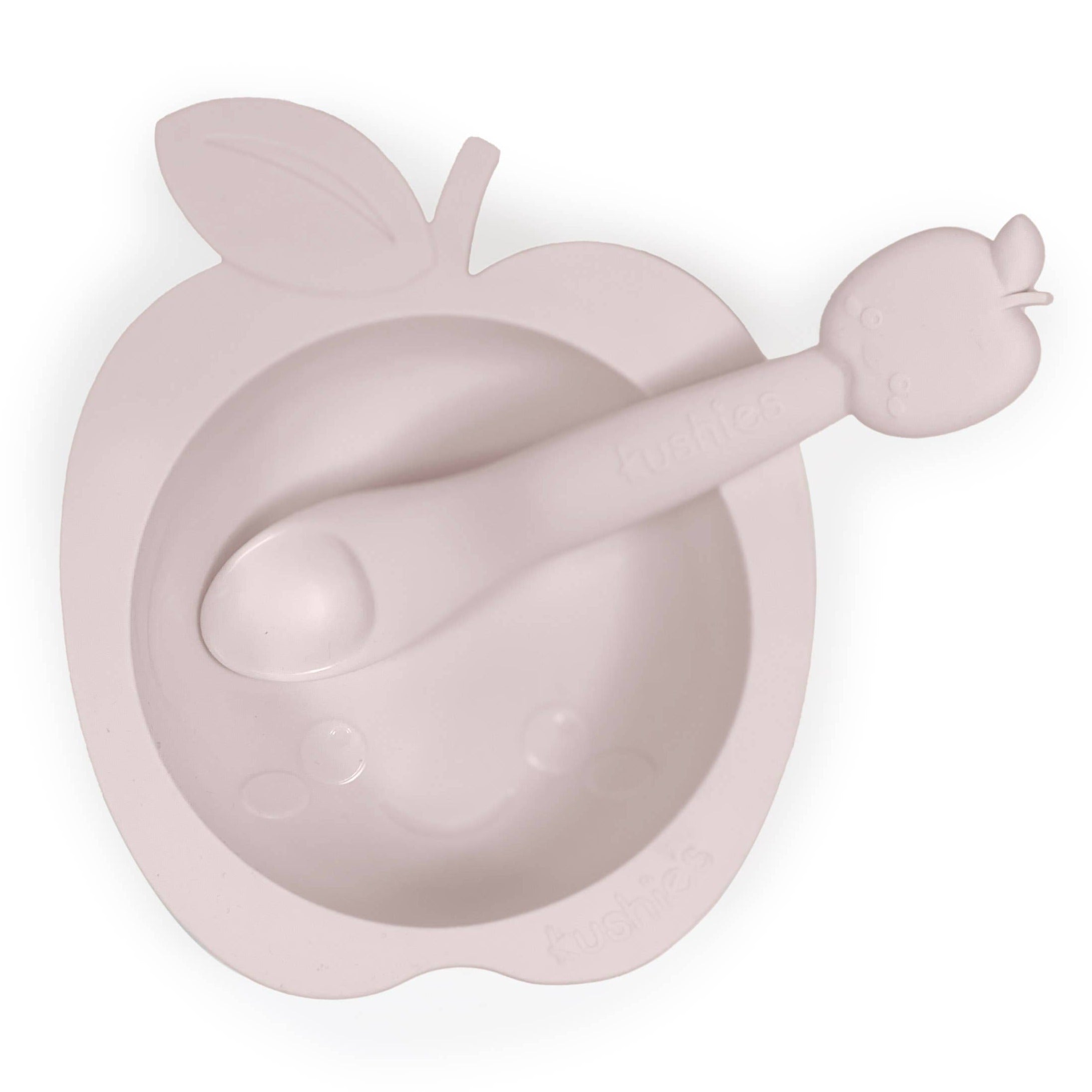 Silibowl Silicone Bowl + Spoon - Pink Apple