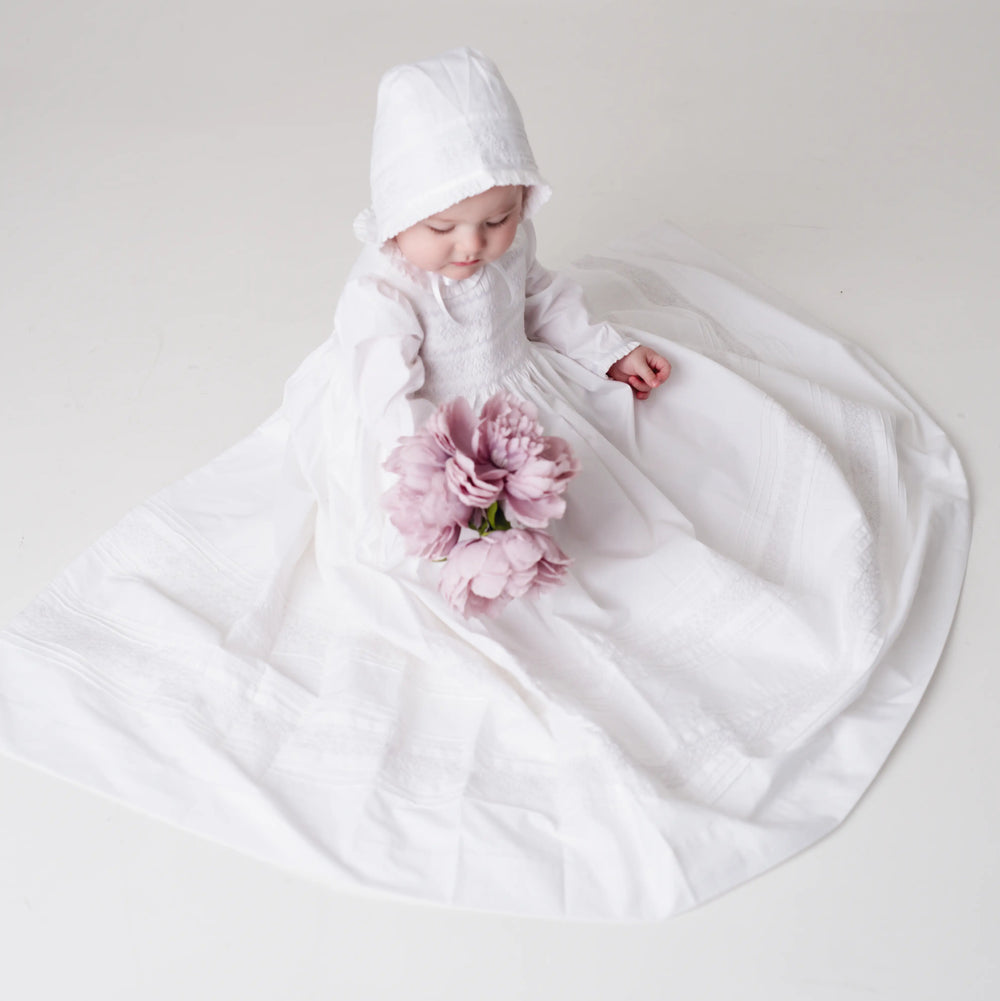 Royal Smocked Christening Gown