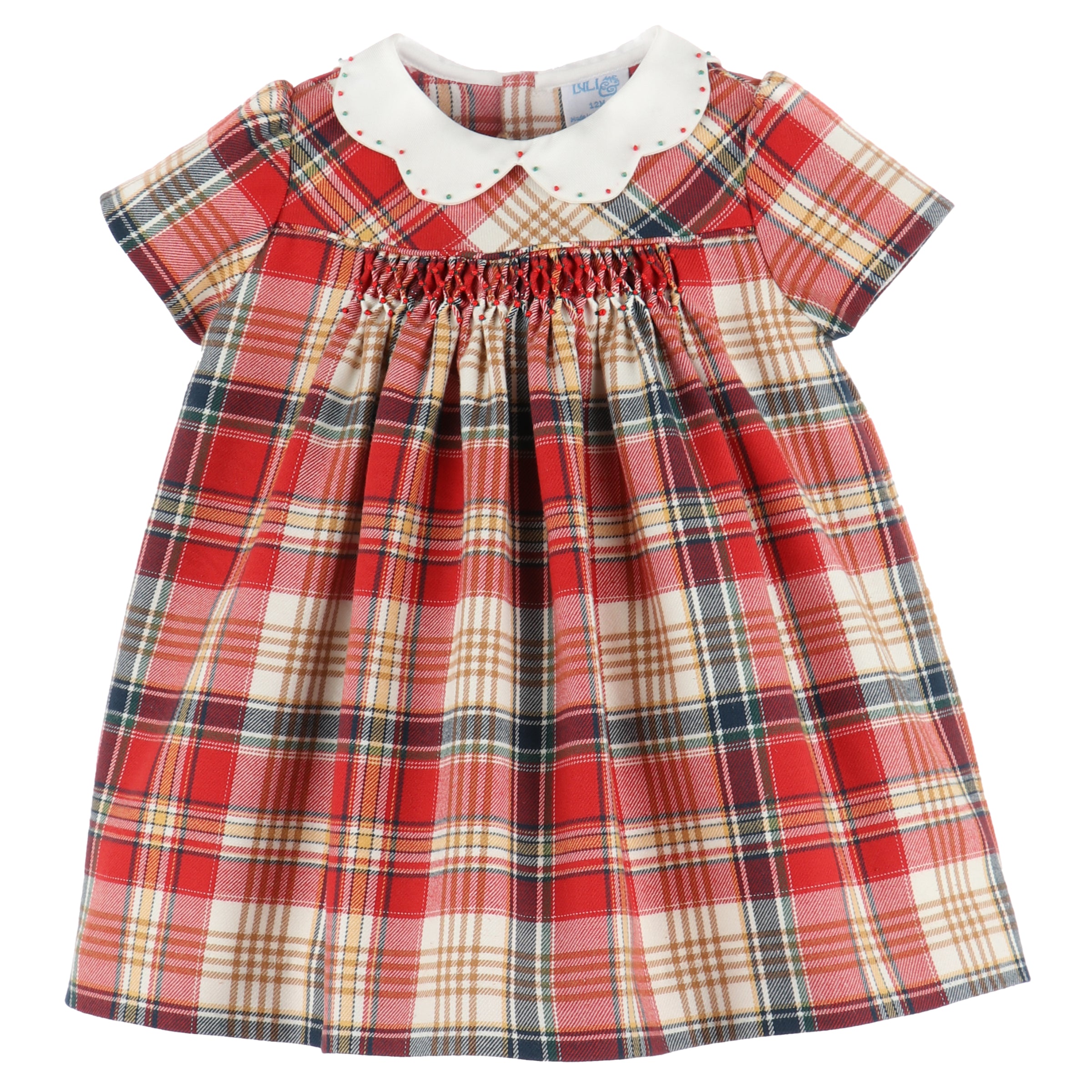 Tartan Plaid Smocked Dress