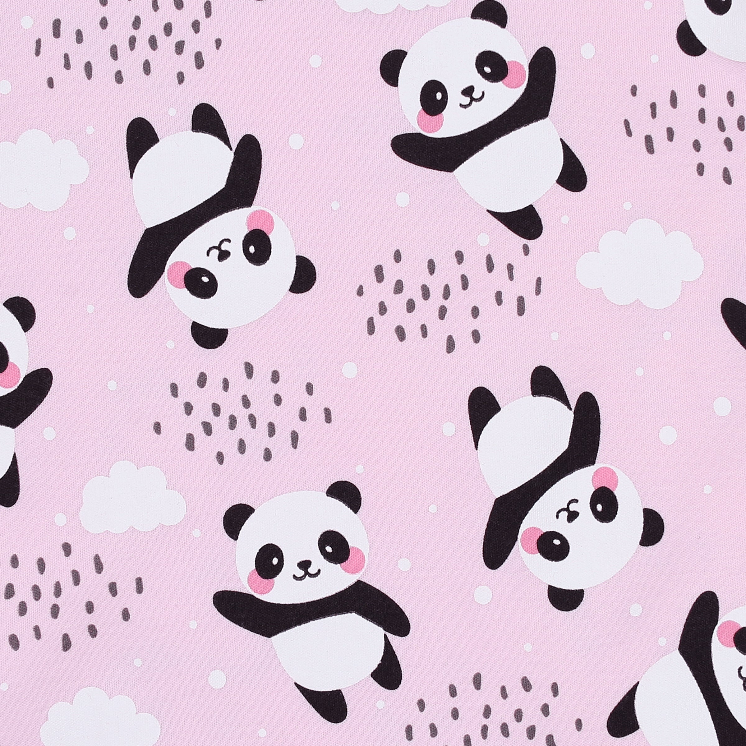 Panda Love Bamboo Footie - Pink