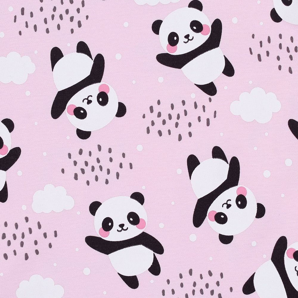 Panda Love Long Bamboo Pajamas - Pink