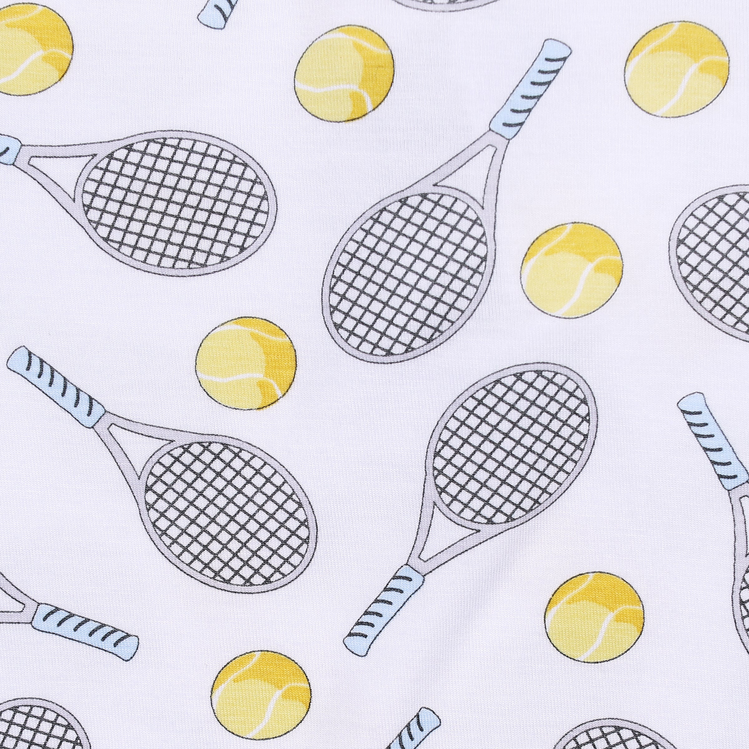 Tennis Anyone? Bamboo Short Pajamas - Blue