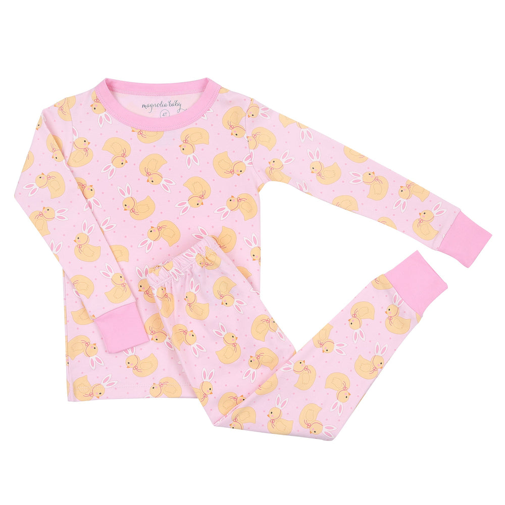 Bunny Ears Bamboo Pajamas - Pink