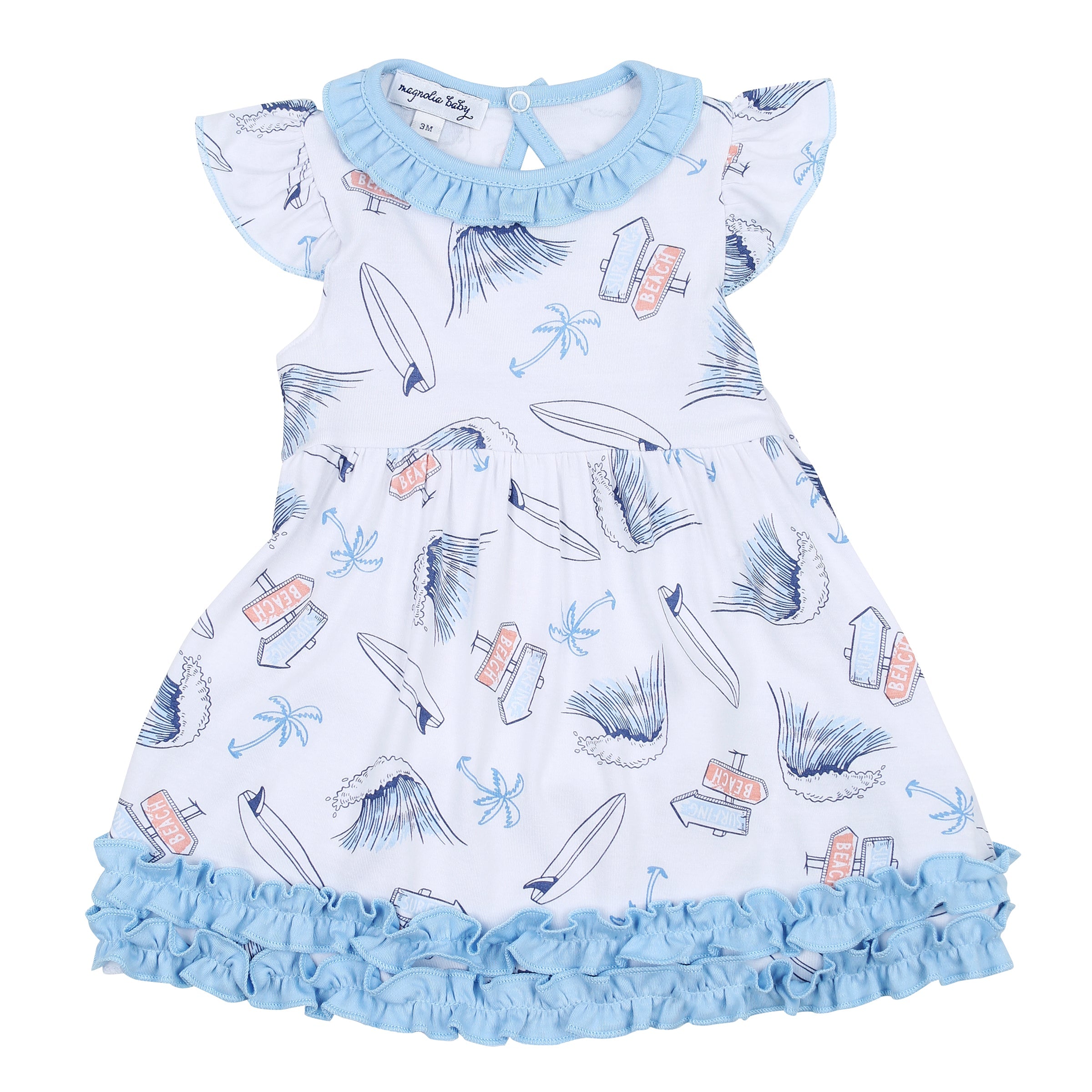 Catch Some Waves Bamboo Flutters Toddler Dress