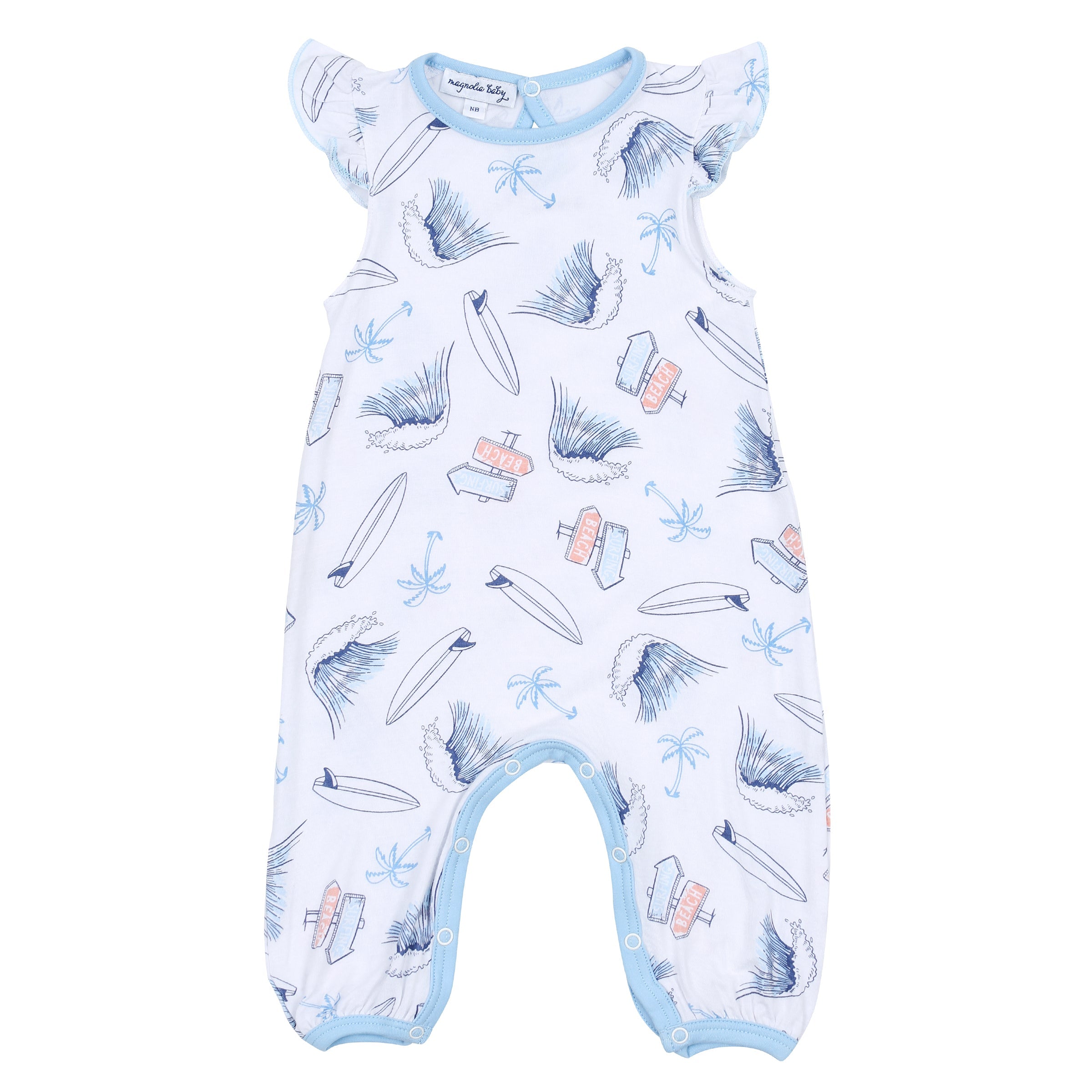 Catch Some Waves Bamboo Flutters Playsuit