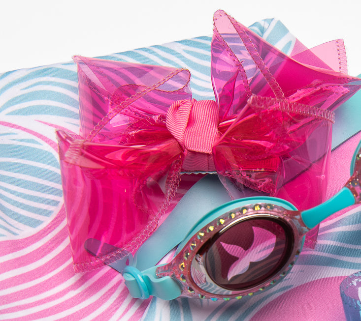 Waterproof Bow on Alligator Clip - Hot Pink