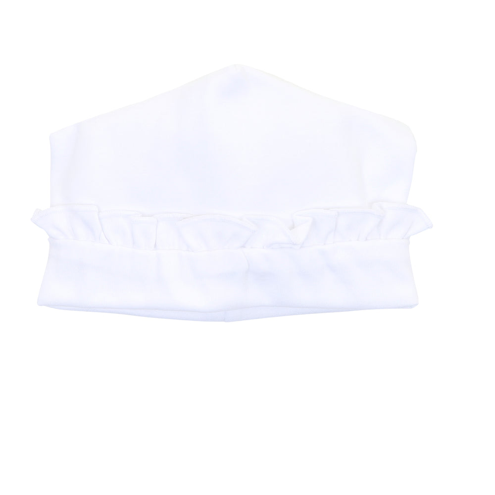 Ruffle Hat - White