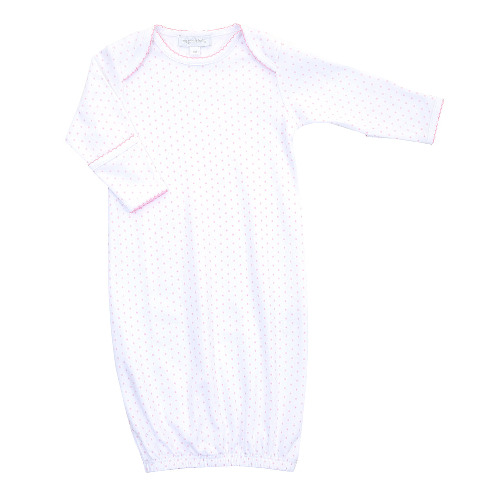 Mini Dots Lap Shoulder Gown - Pink