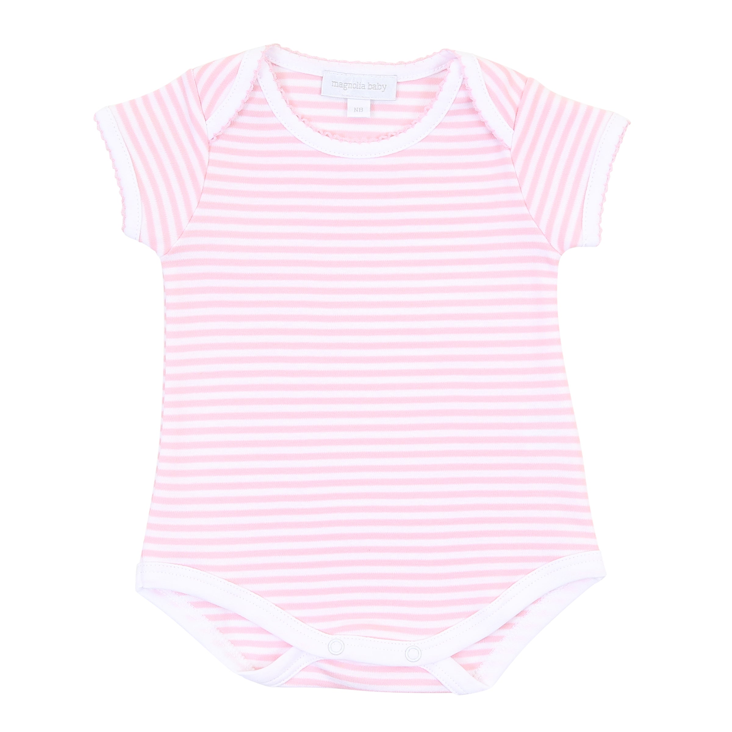 Stripes Short Sleeve Bodysuit - Pink