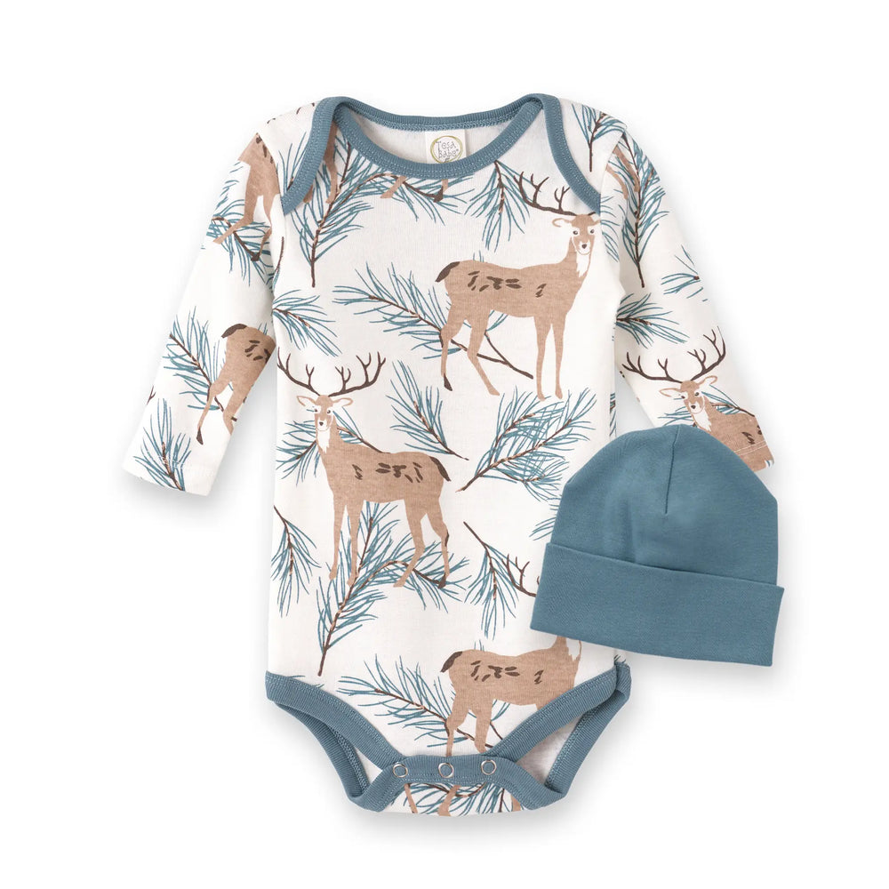 Deer Bodysuit + Hat Set