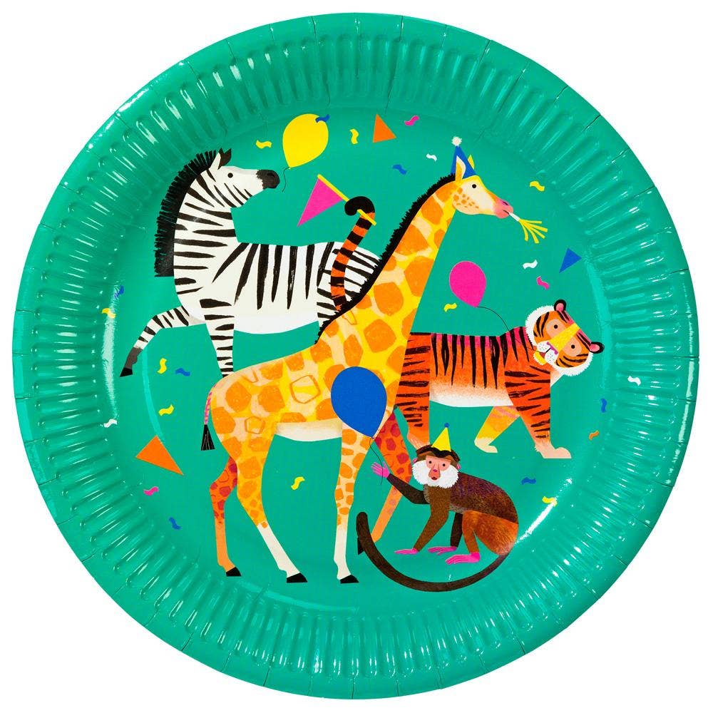 Safari Animal Party Plates - 8 Pack