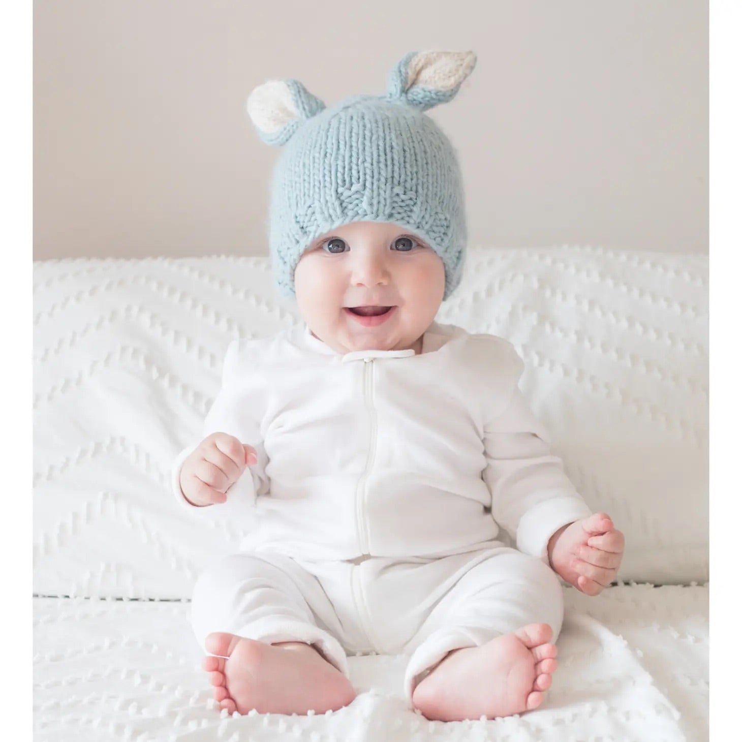 Baby & Toddler Easter Hats - Huggalug Bunny Ears Hat - Knit Hats – Liam ...