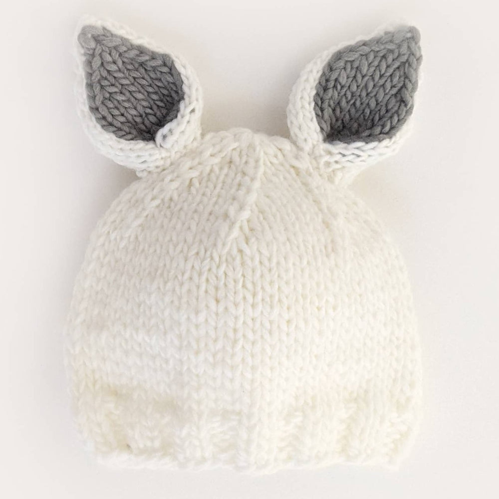 Bunny Ears Knit Hat - White