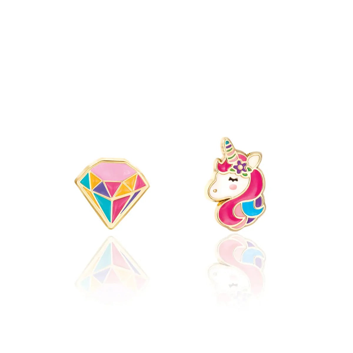 Perfect Pair Pierced Earrings - Unicorn & Jewel