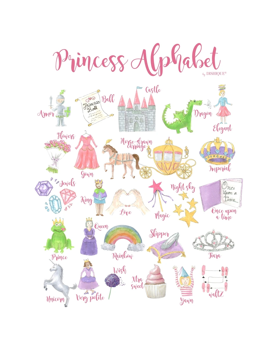 Alphabet Wall Art - Princess