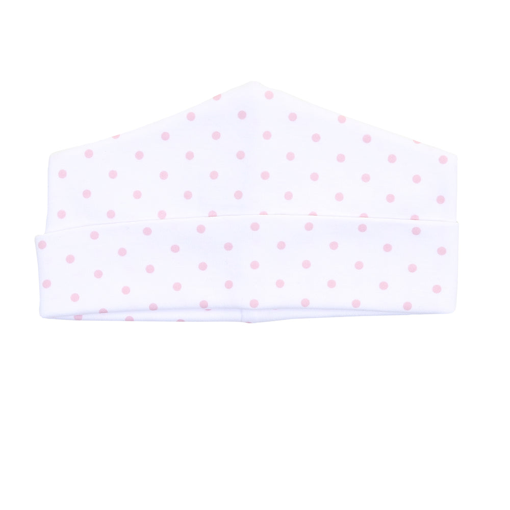Gingham Dots Hat - Pink