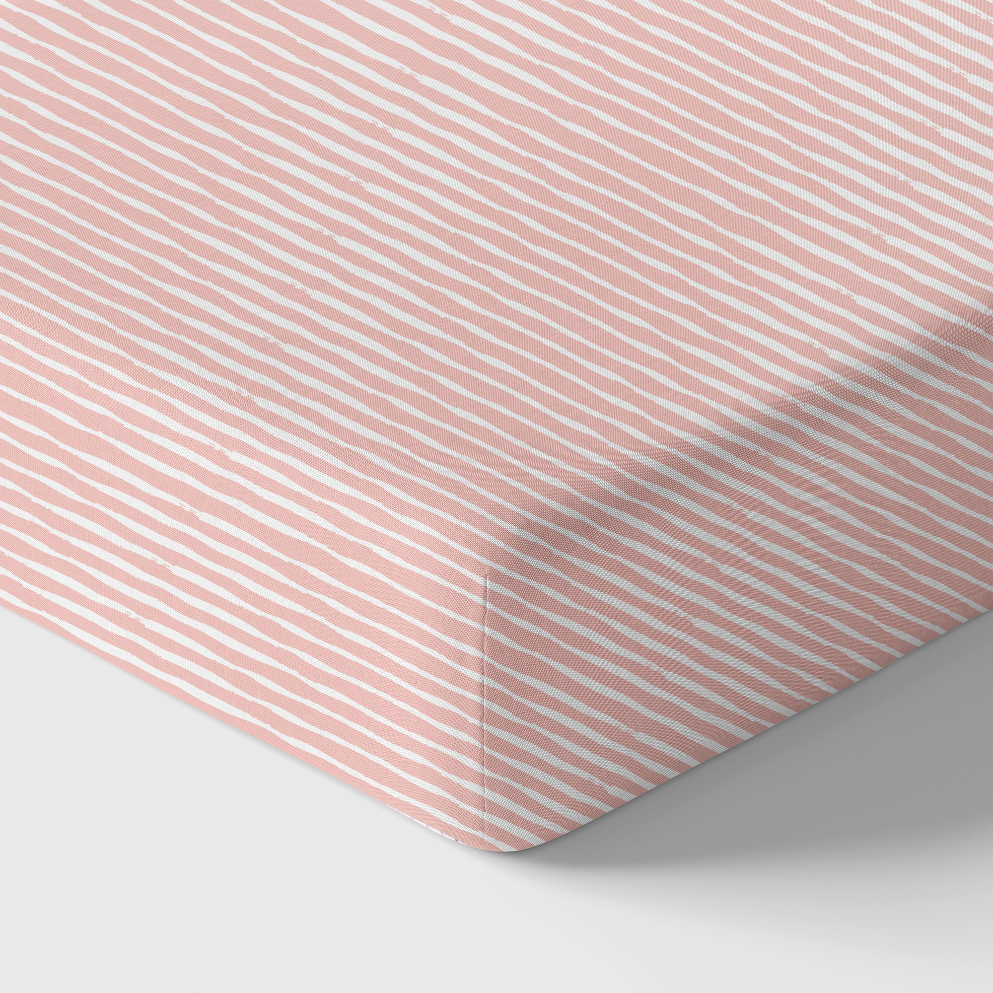 Pink Stripes Organic Cotton Crib Sheet