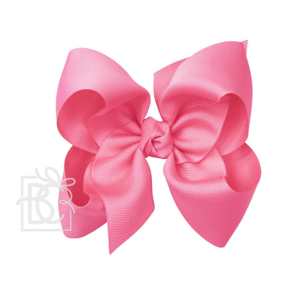 Signature Bow on Alligator Clip - Hot Pink