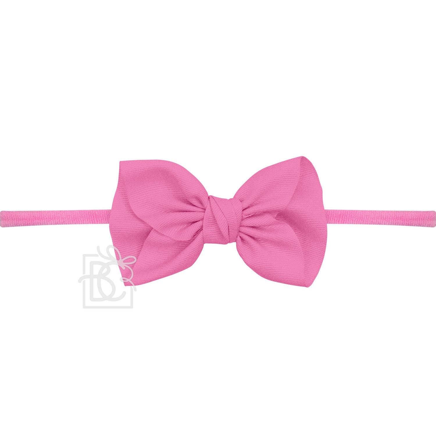 Anne Hot Pink Headband with Grosgrain Bow