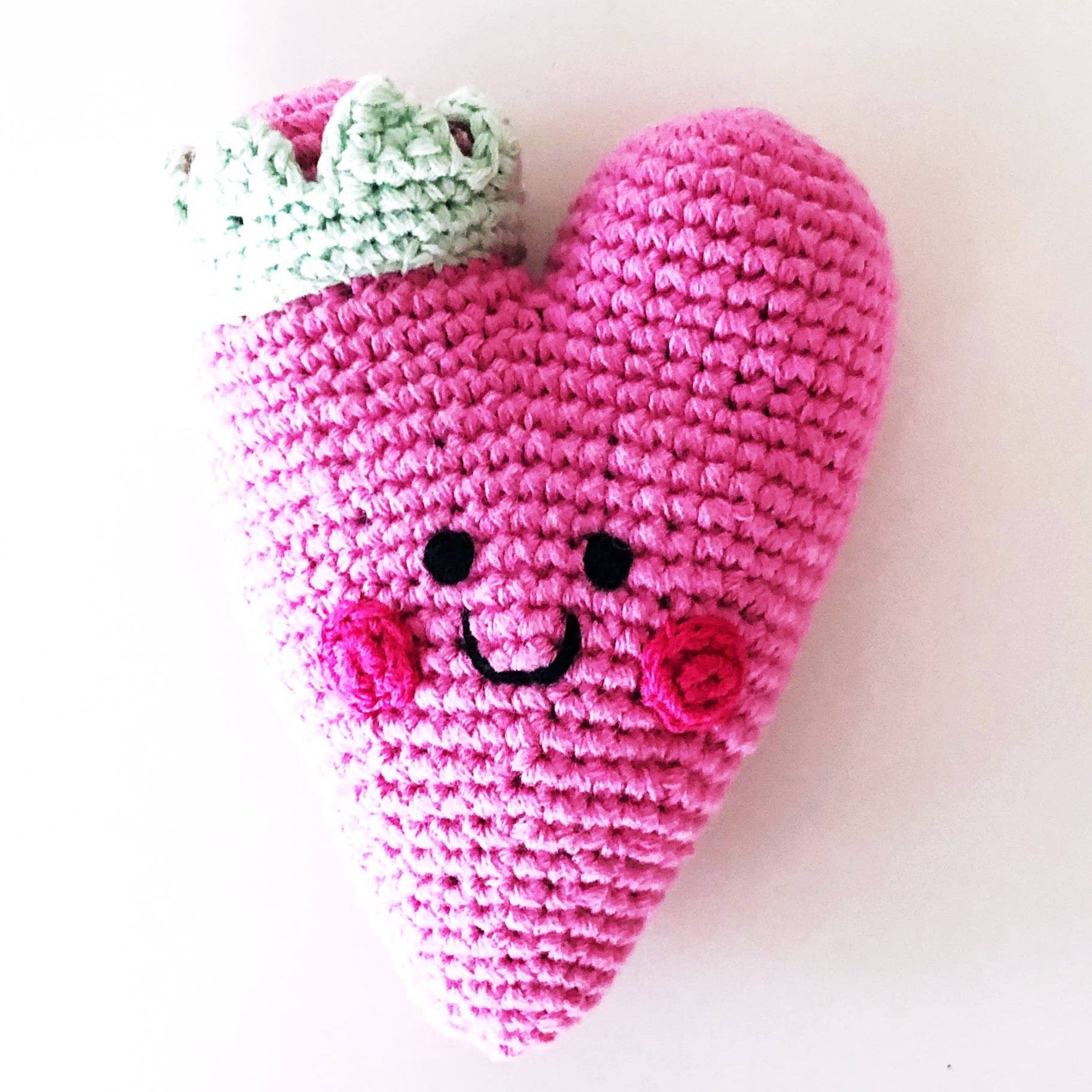 Heart Rattle - Pink